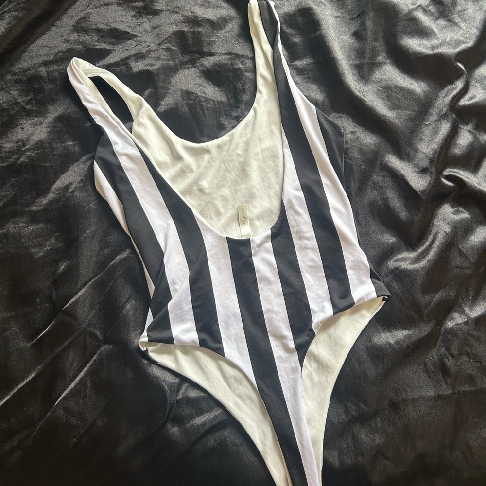 Striped bathing suit